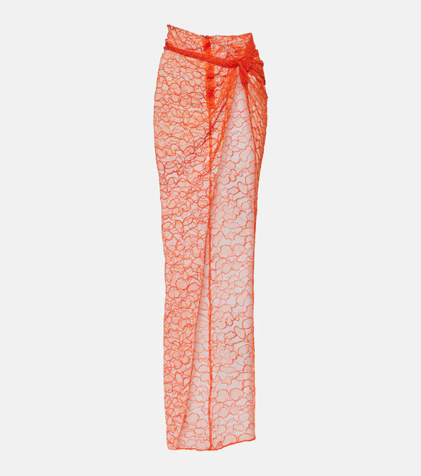  Laquan Smith Laquan Smith Lace Wrap Skirt 
