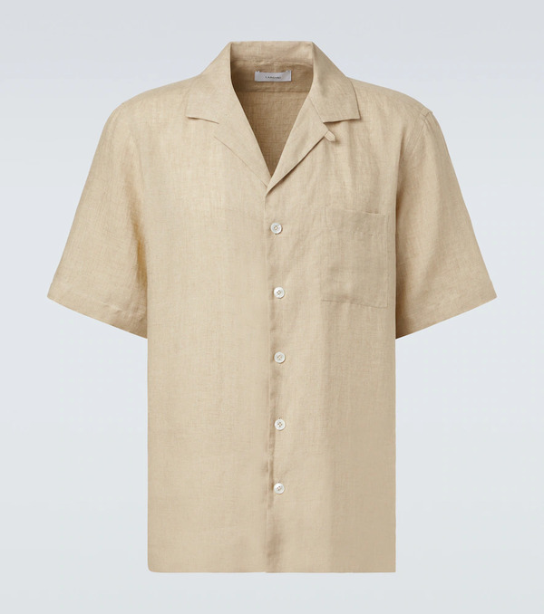  Lardini Lardini Linen Bowling Shirt 