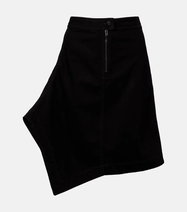  Lemaire Lemaire Asymmetric Denim Midi Skirt 