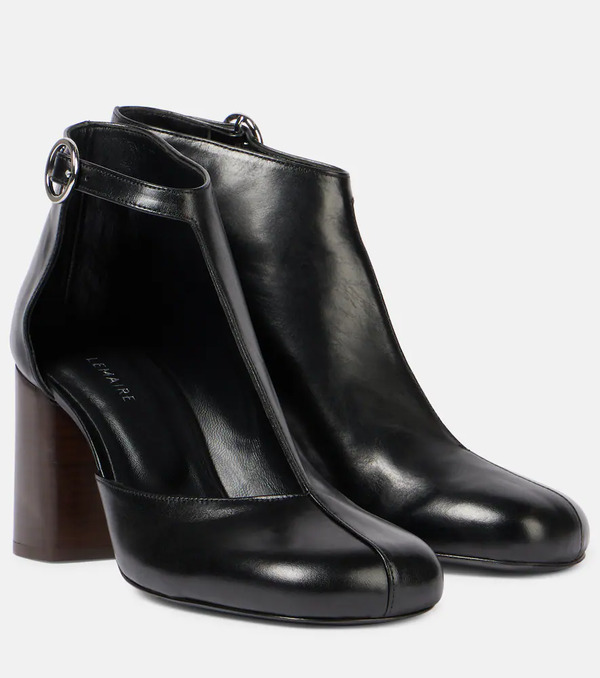  Lemaire Lemaire Cutout Leather Ankle Boots 