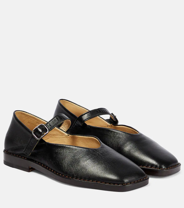  Lemaire Lemaire Leather Mary Jane Ballet Flats 