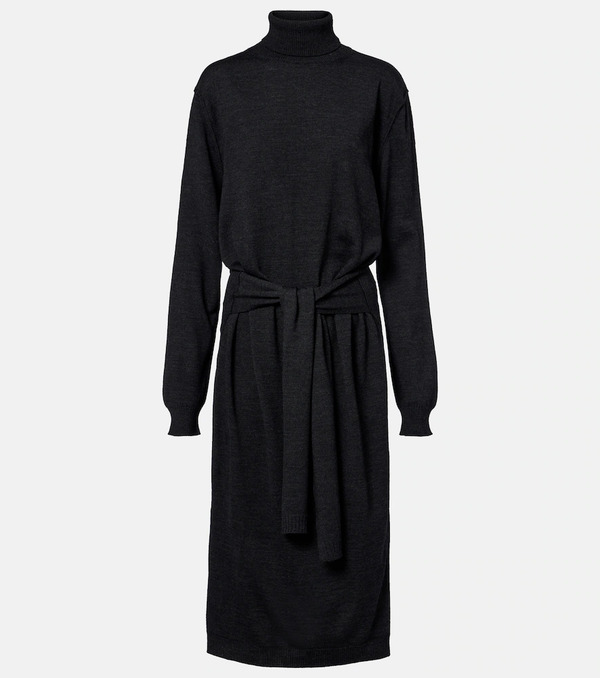  Lemaire Lemaire Turtleneck Wool-blend Midi Dress 