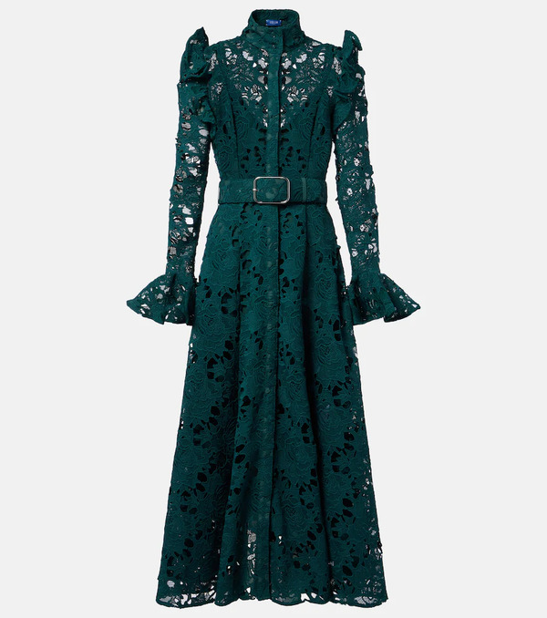  Leo Lin Leo Lin Aliyah Belted Lace Midi Dress 