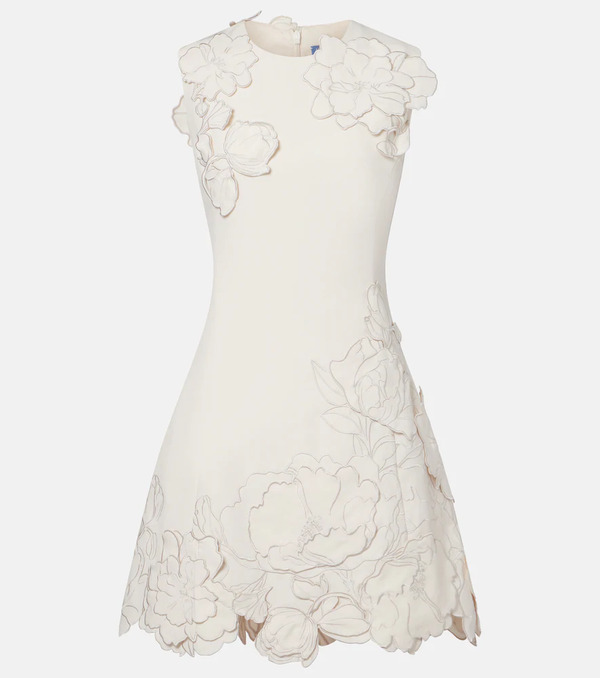  Leo Lin Leo Lin Floral-applique Minidress 