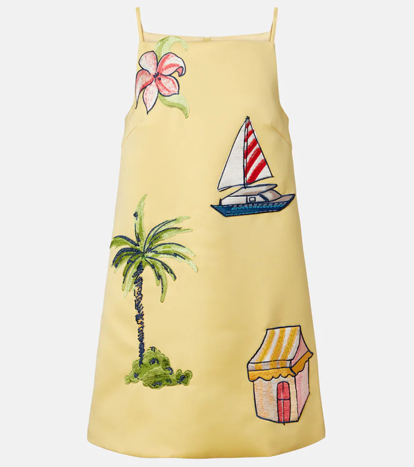  Leo Lin Leo Lin Leia Beaded Patch-applique Minidress 
