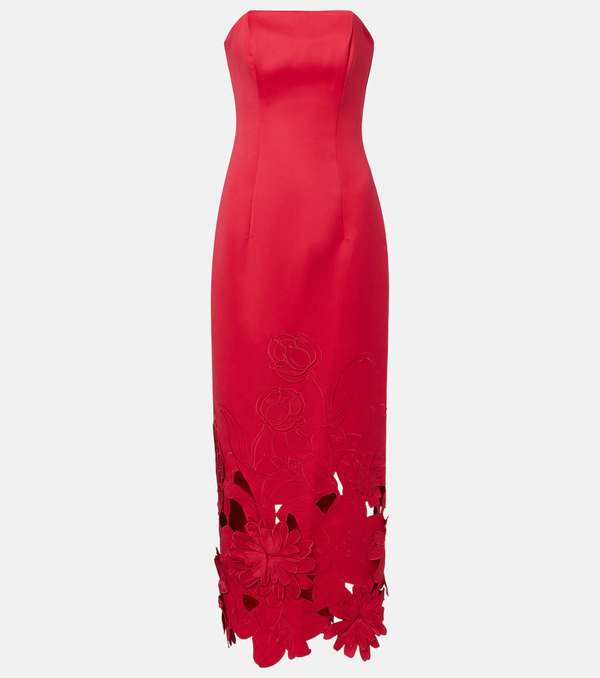  Leo Lin Leo Lin Rayna Floral-applique Maxi Dress 