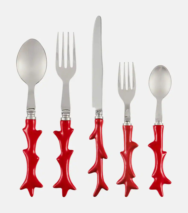  Les-ottomans Les-ottomans Coral Flatware Set 
