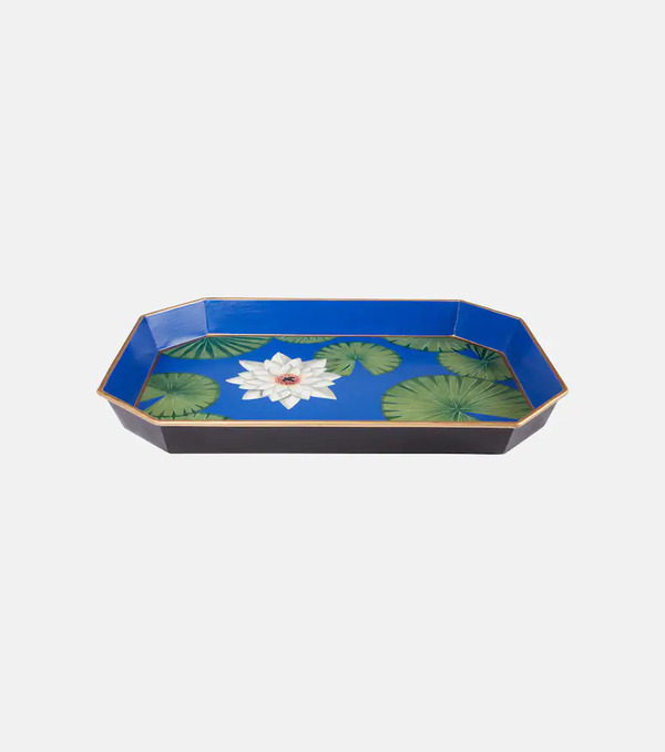 Les-ottomans Les-ottomans Flowers Painted Iron Tray 