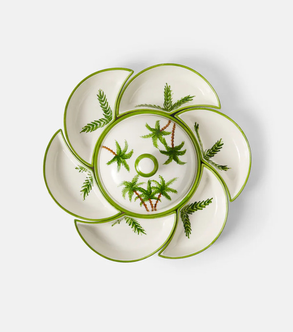  Les-ottomans Les-ottomans Palm Ceramic Tray Set 