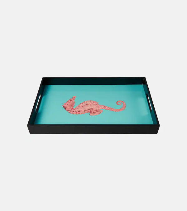  Les-ottomans Les-ottomans Seahorse Lacquered Wooden Tray 
