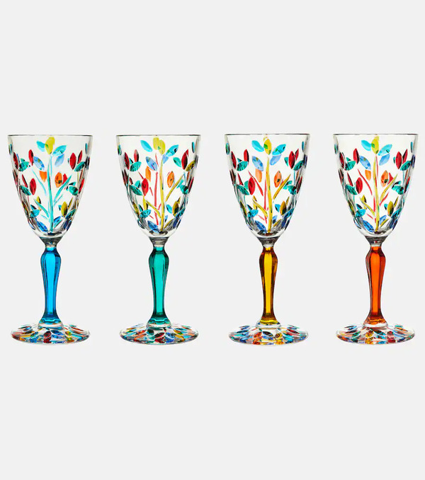  Les-ottomans Les-ottomans Set Of 4 Crystal Wine Glasses 