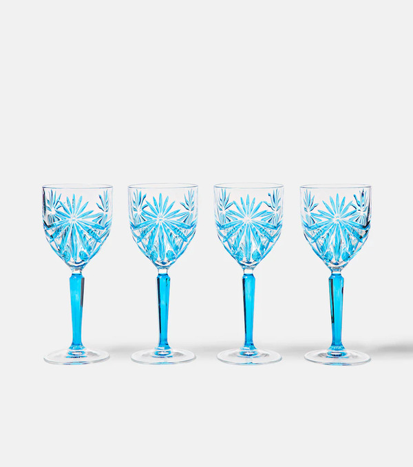  Les-ottomans Les-ottomans Set Of 4 Crystal Wine Glasses 