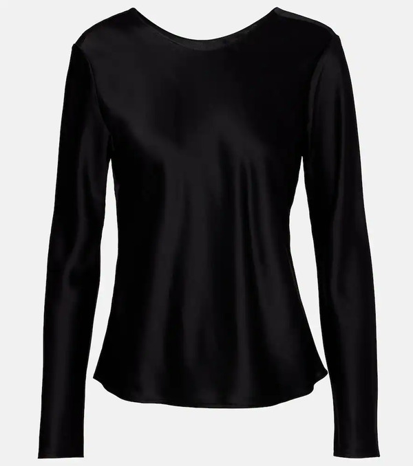  Leset Leset Barb Draped Satin Top 