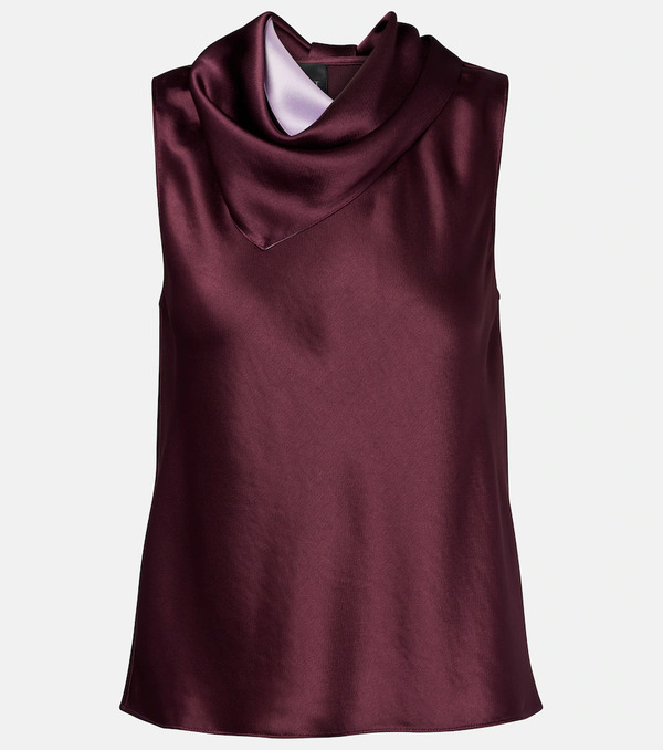  Leset Leset Barb Draped Satin Top 