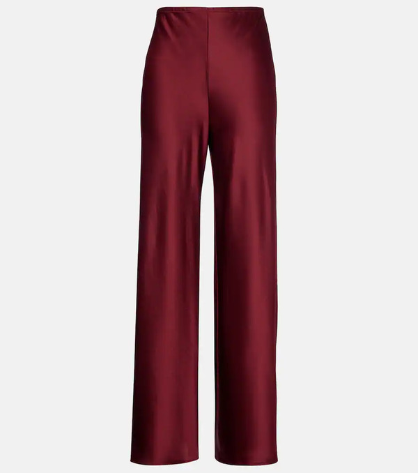  Leset Leset Barb High-rise Satin Straight Pants 