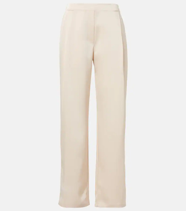  Leset Leset Barb Pleated High-rise Satin Pants 