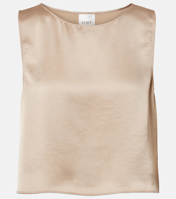  Leset Leset Barb Satin Top 