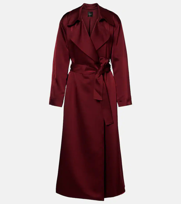  Leset Leset Barb Satin Wrap Coat 