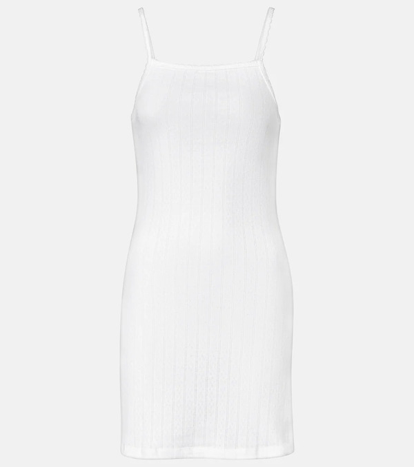  Leset Leset Pointelle Cotton Minidress 