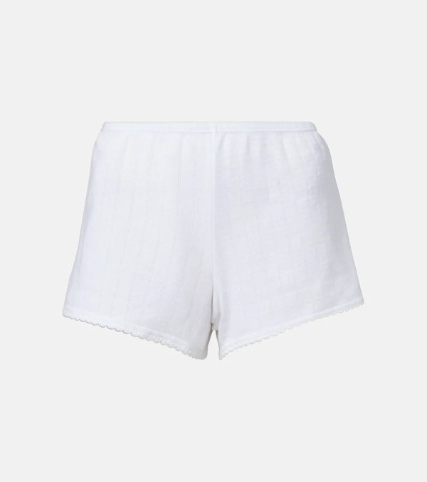  Leset Leset Pointelle Cotton Shorts 