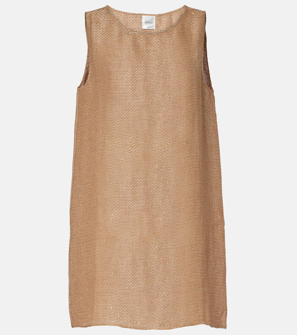  Leset Leset Stella Sequined Linen-blend Minidress 