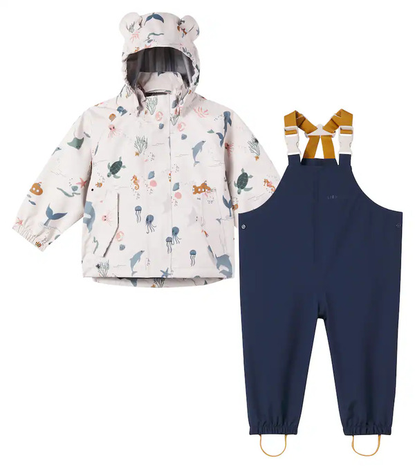  Liewood Liewood Baby Manu Raincoat And Overalls Set 