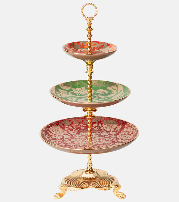  L'objet L'objet Fortuny Gold-plated Porcelain Serving Stand 