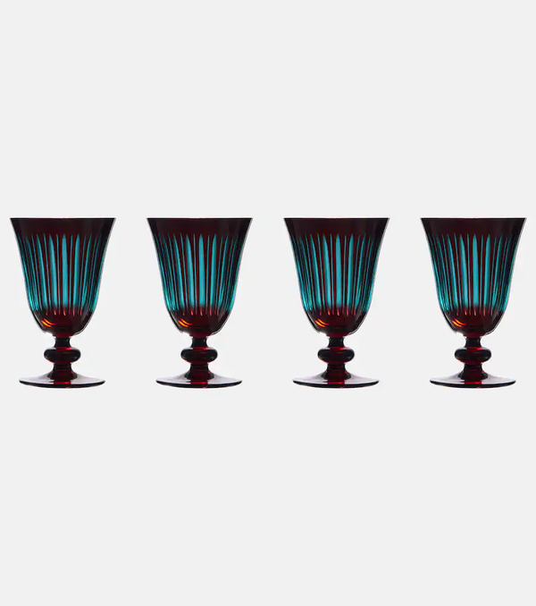  L'objet L'objet Prism Set Of 4 Wine Glasses 
