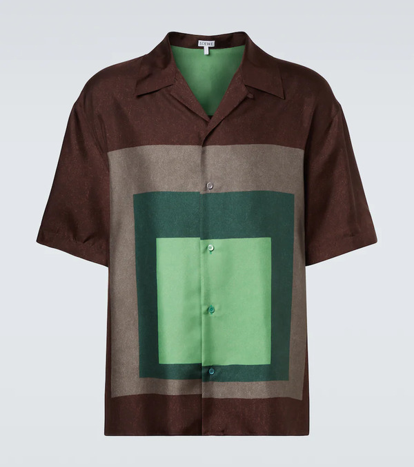  Loewe Loewe Albers Silk Twill Bowling Shirt 