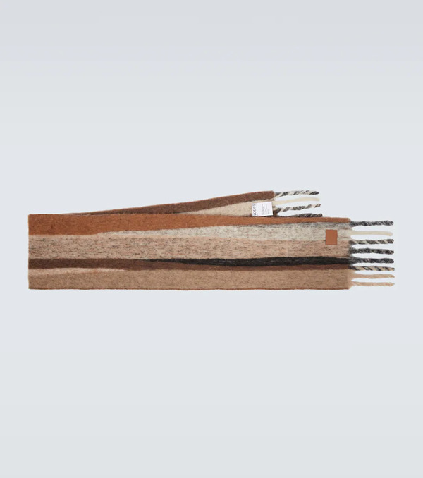  Loewe Loewe Alpaca And Wool-blend Jacquard Scarf 