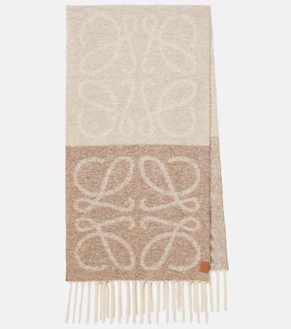  Loewe Loewe Anagram Alpaca And Wool-blend Scarf 