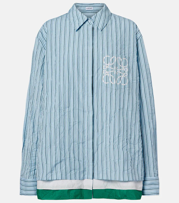  Loewe Loewe Anagram Cotton-blend Poplin Shirt 