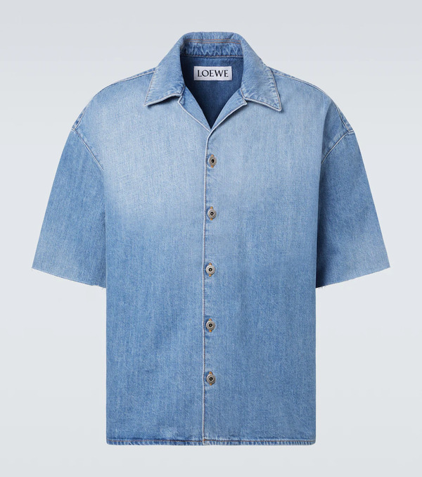  Loewe Loewe Anagram Denim Bowling Shirt 