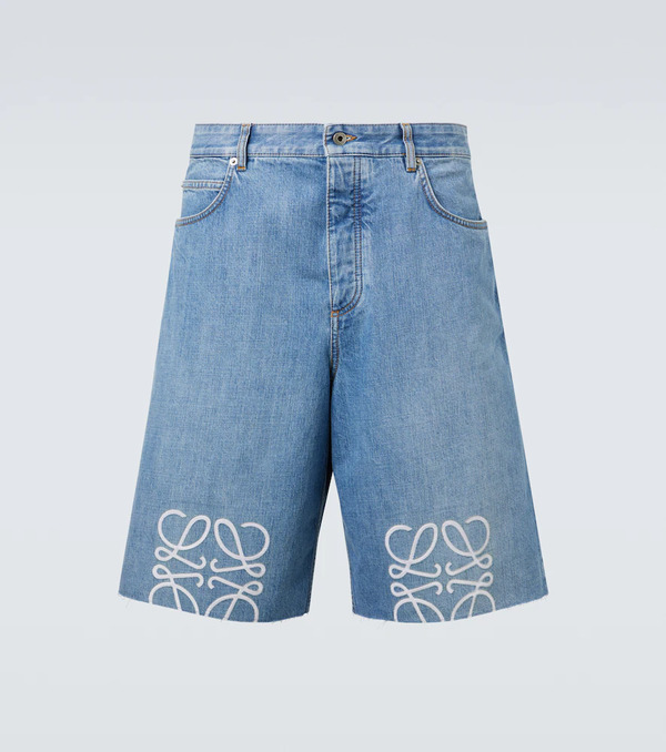  Loewe Loewe Anagram Denim Shorts 