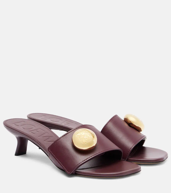  Loewe Loewe Anagram Leather Mules 