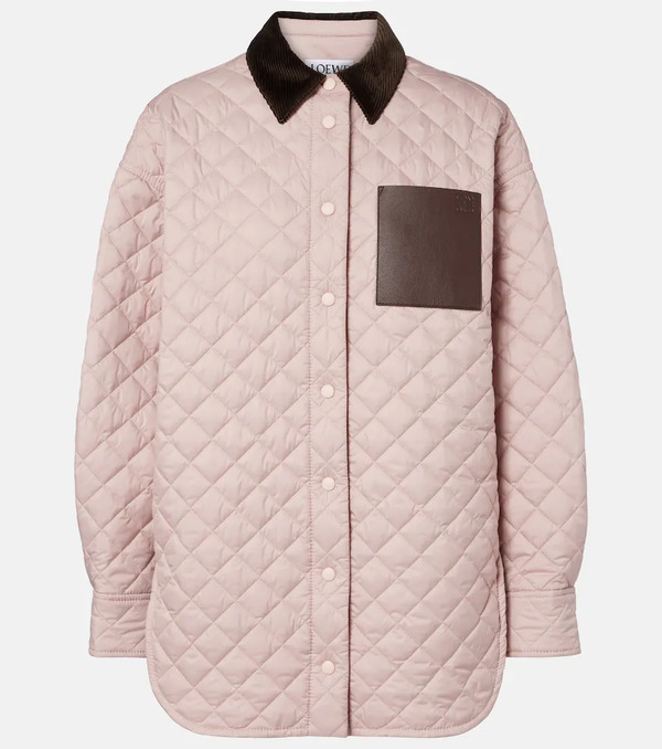  Loewe Loewe Anagram Quilted Leather-trimmed Jacket 