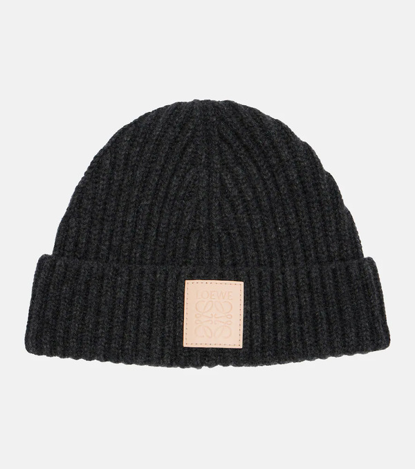  Loewe Loewe Anagram Ribbed-knit Cashmere Beanie 