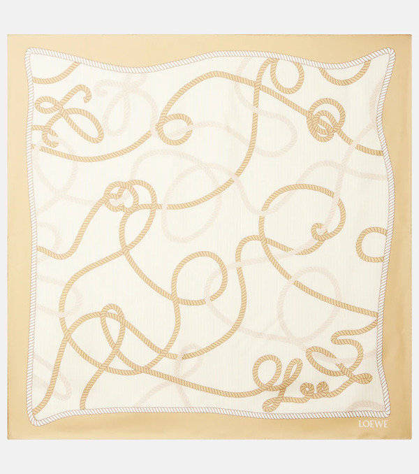  Loewe Loewe Anagram Silk Twill Scarf 