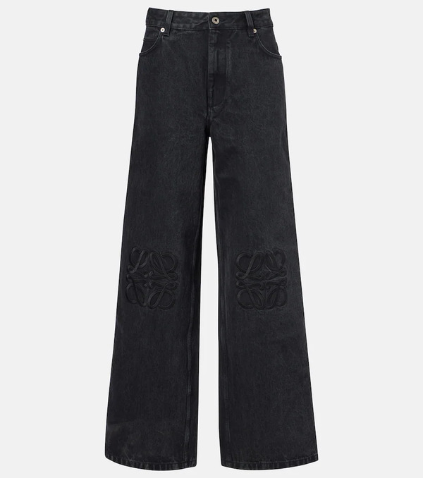  Loewe Loewe Anagram Wide-leg Jeans 