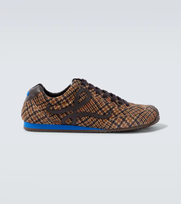  Loewe Loewe Ballet Runner 2.0 Checked Suede Sneakers 