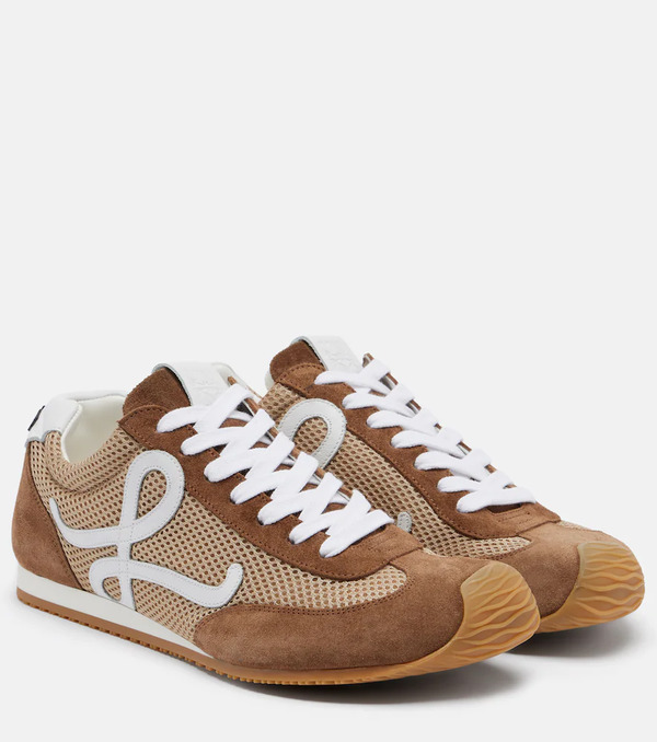  Loewe Loewe Ballet Runner 2.0 Suede And Mesh Sneakers 