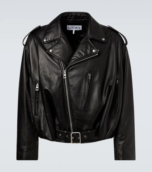  Loewe Loewe Balloon Leather Biker Jacket 