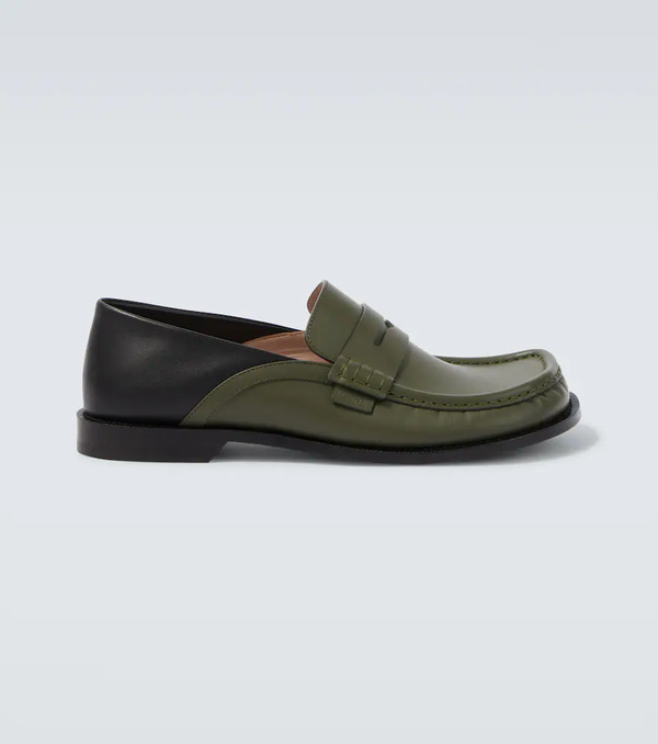  Loewe Loewe Campo Leather Penny Loafers 