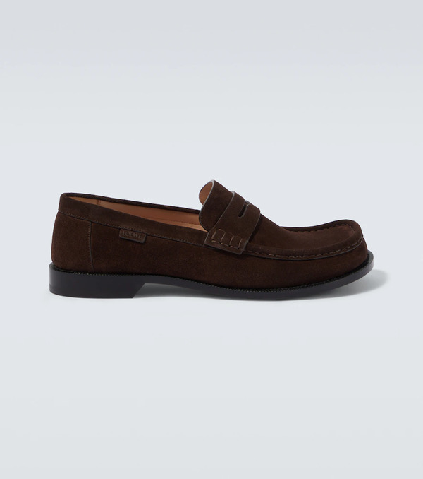  Loewe Loewe Campo Suede Penny Loafers 