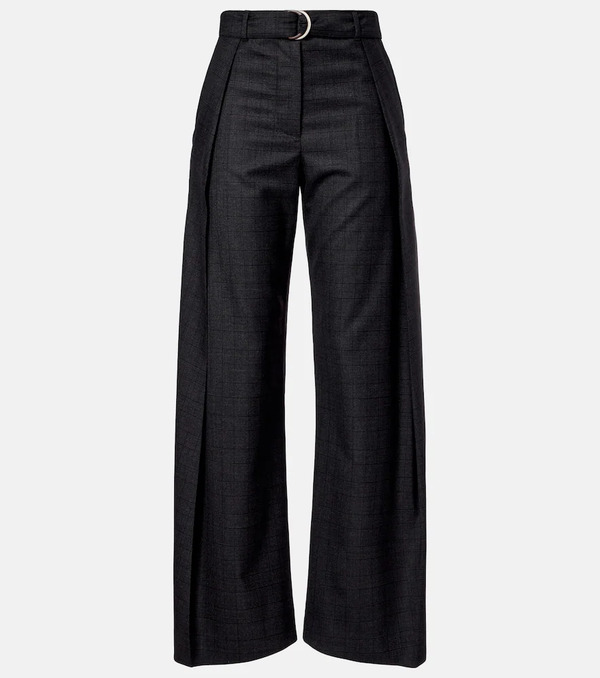  Loewe Loewe Checked Belt Wool Barrel-leg Pants 