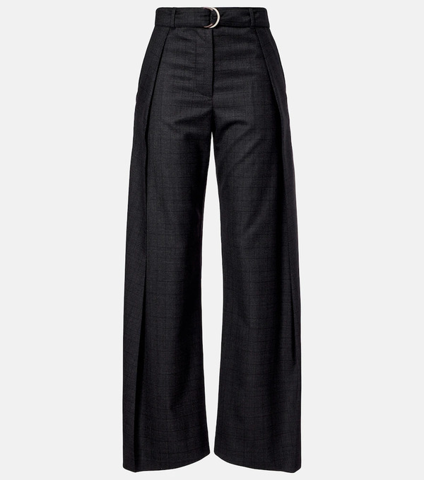  Loewe Loewe Checked Belt Wool Barrel-leg Pants 