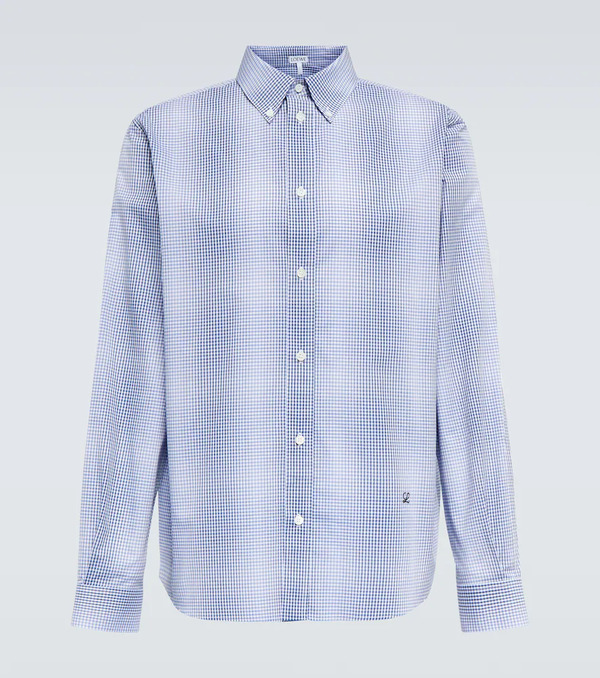  Loewe Loewe Checked Cotton Poplin Shirt 