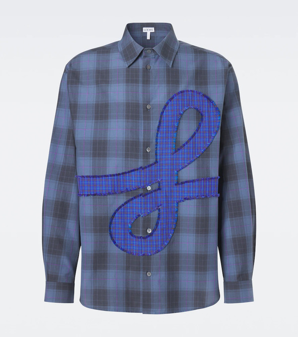  Loewe Loewe Checked Cotton Poplin Shirt 