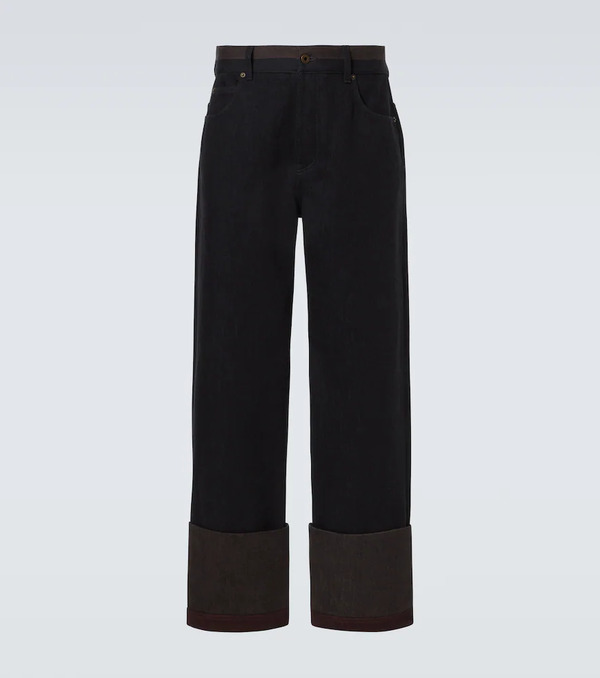  Loewe Loewe Colorblocked Wide-leg Jeans 