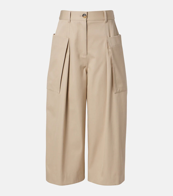  Loewe Loewe Cotton And Silk Cropped Pants 